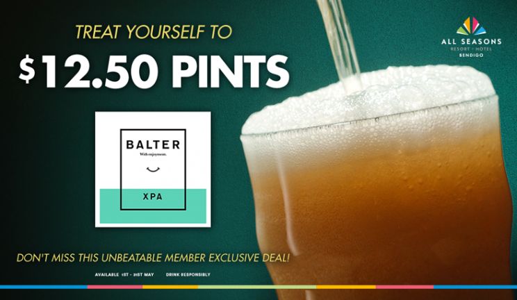 $12.50 Pints - All Seasons Hotel Bendigo Resort & Conference Center